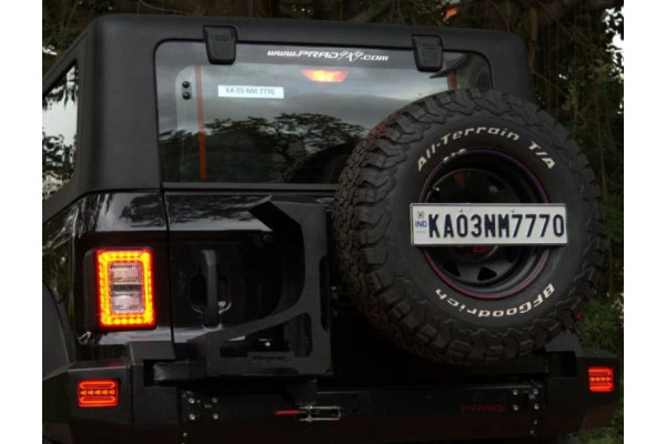 Rear Tandem Tyre Carrier with Jerry Can Holder - New Mahindra Thar (2020)